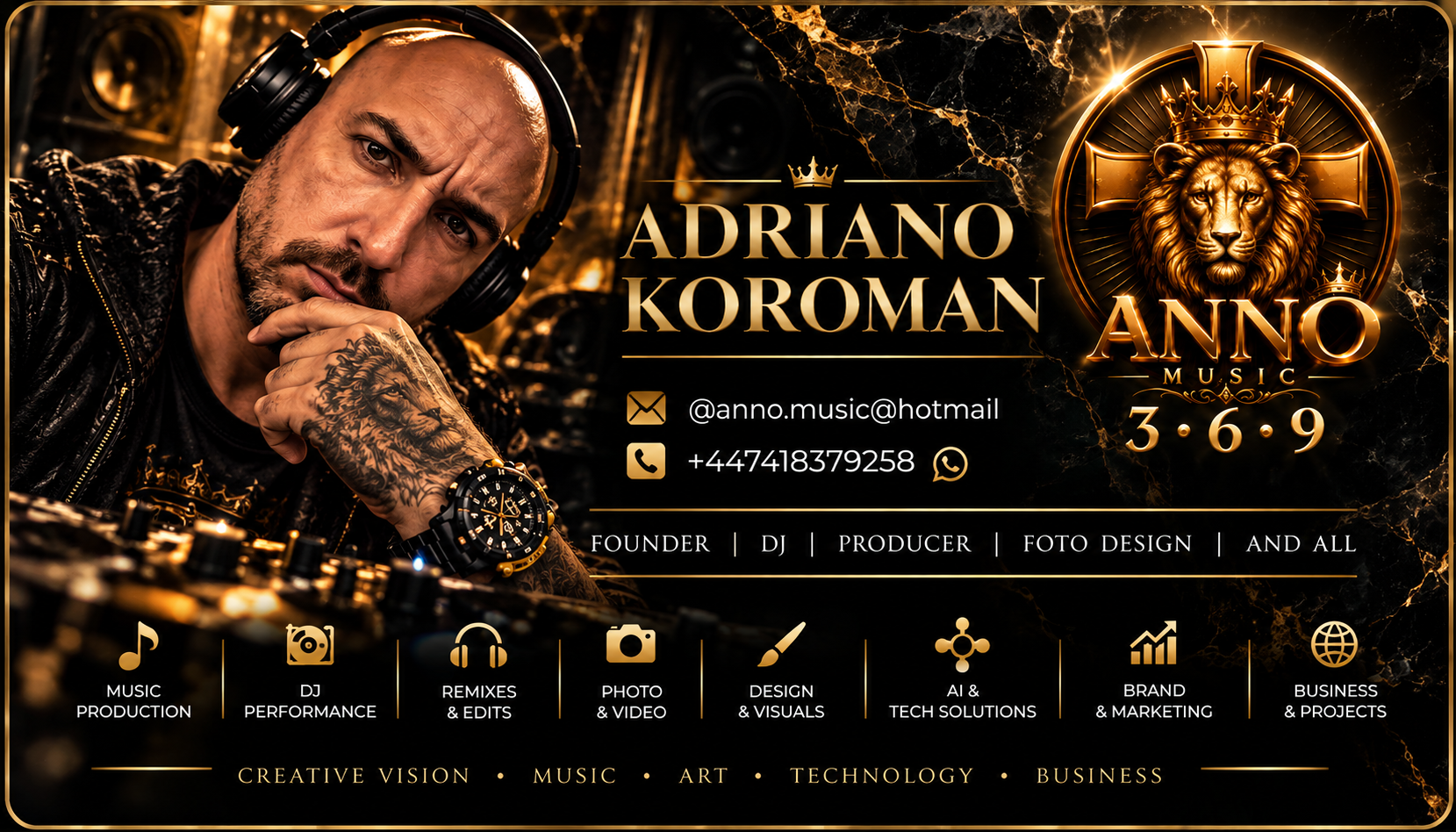 Adriano Koroman — ANNO Music 3·6·9 card